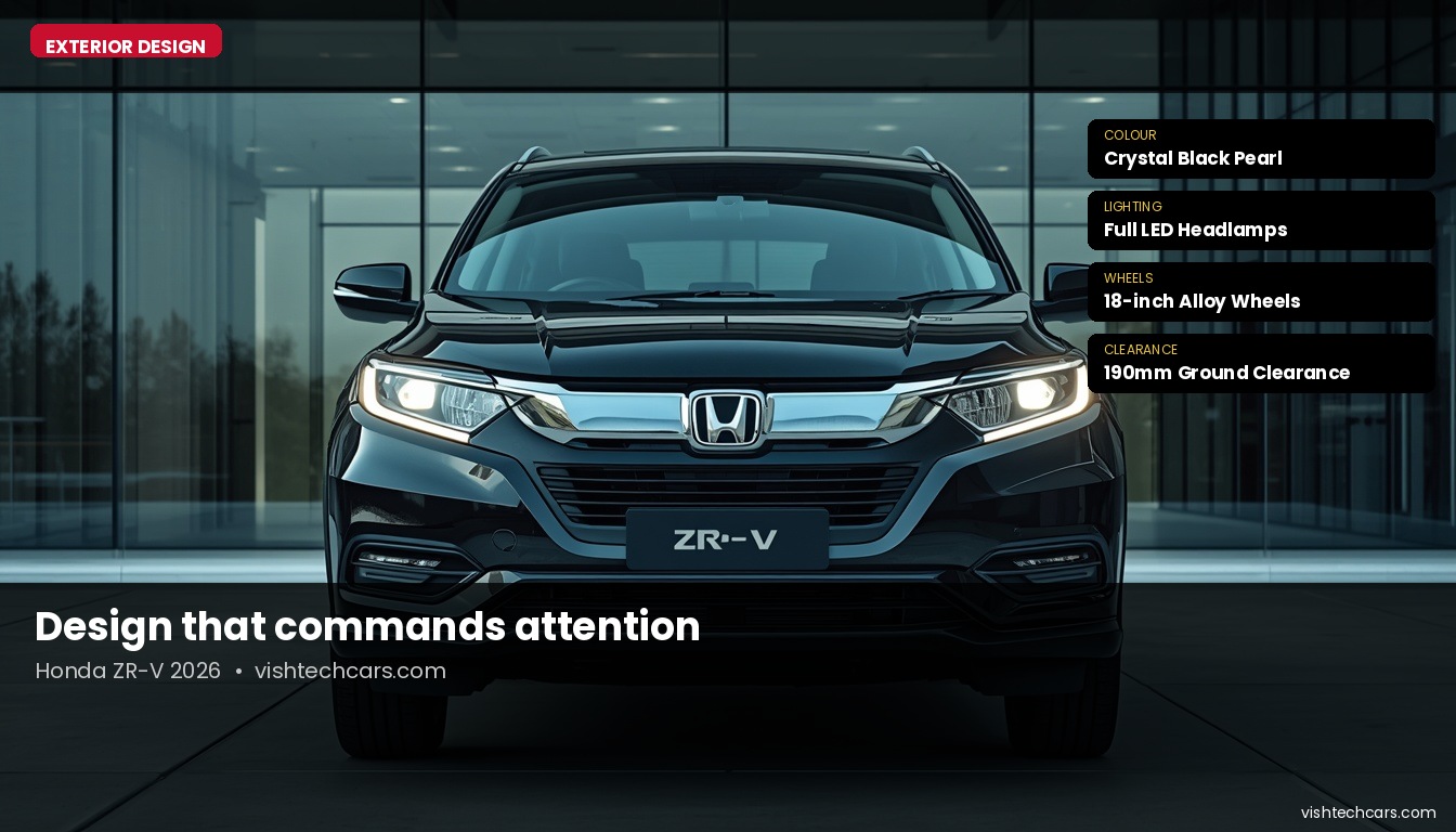 Honda ZR-V 2026 Vertical Grille and LED Headlamps